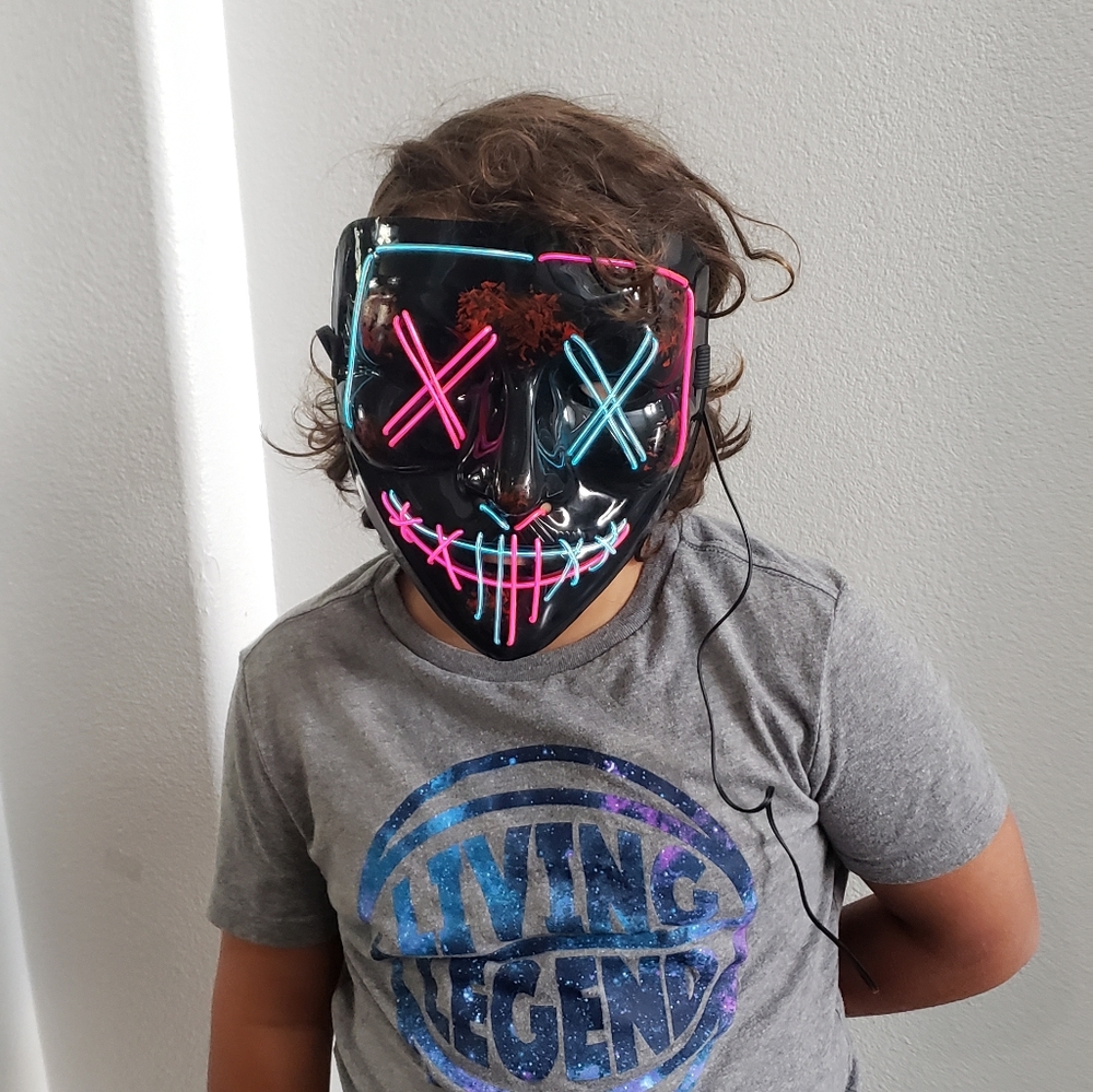 The purge Halloween light up mask- new in sealed package